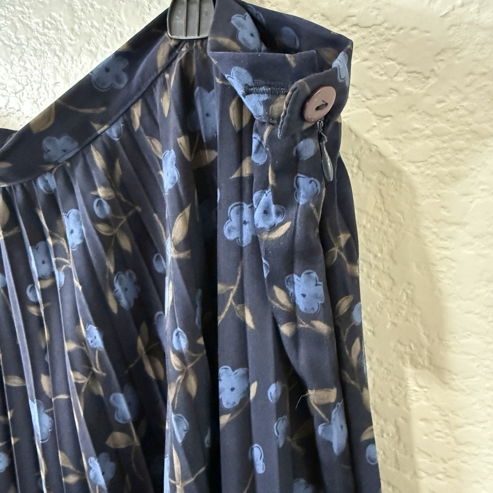 Radcliffe Sag Harbor Blue Floral Pleated Maxi Skirt Womens 2X Cottage Whimsigoth - Picture 6 of 7